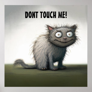 Poster Ne pas me toucher chat