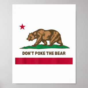 Poster Ne pas prendre l’ours California Republic Design _