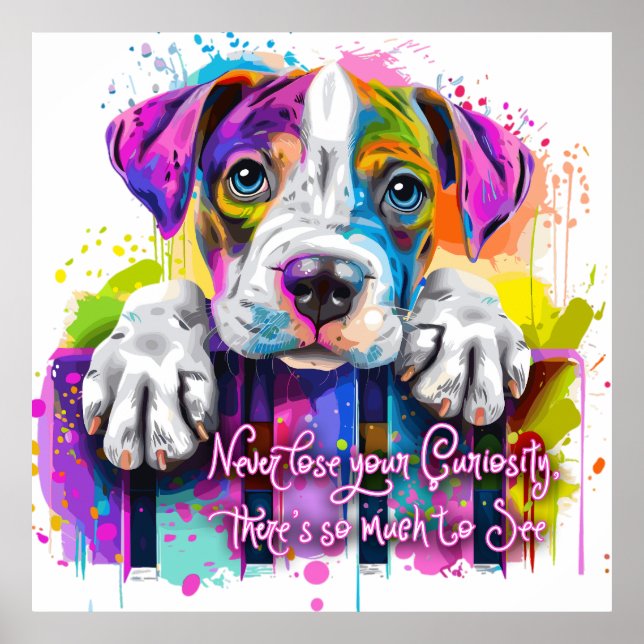 Poster Ne perdez jamais votre curiosité, il y a tellement (Devant)