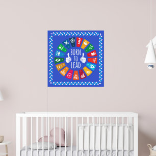 Poster Né pour diriger l'art mural ODD 2030 – Cadeau d'an