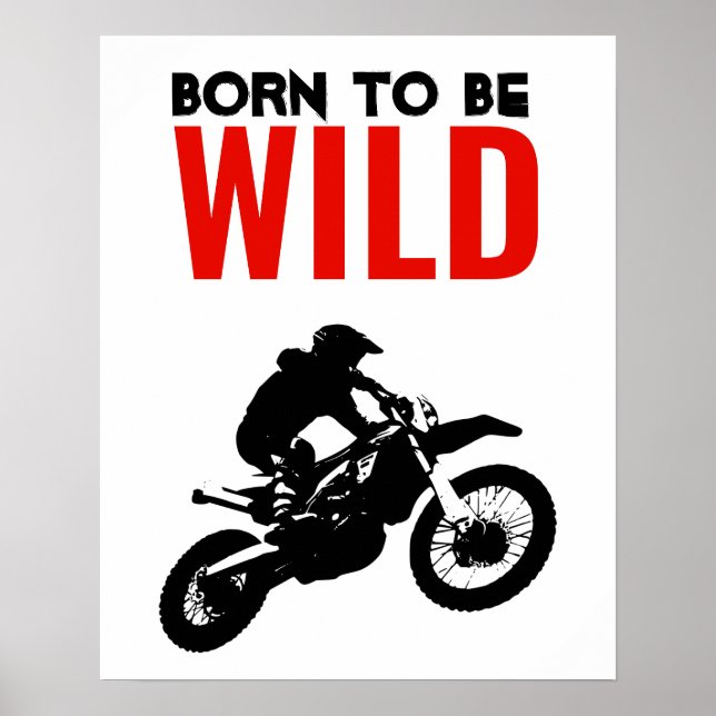 Poster Né pour être Wild Motocross Motorcycle Sport (Devant)