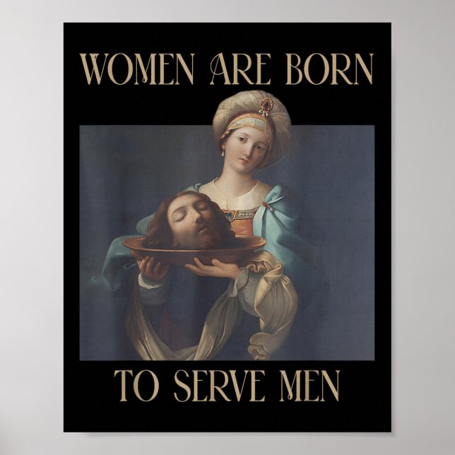 Poster Né Pour Servir Hommes Drôle Boss Girl Motivational (Devant)
