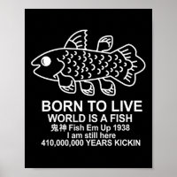 Né pour vivre Monde est un poisson Coelacanthe Poi
