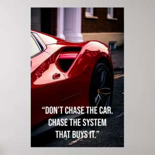 Poster Ne poursuivez pas la voiture. Poursuivez le systèm