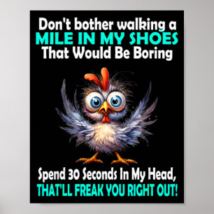 Poster Ne prenez pas la peine de marcher un kilomètre ave