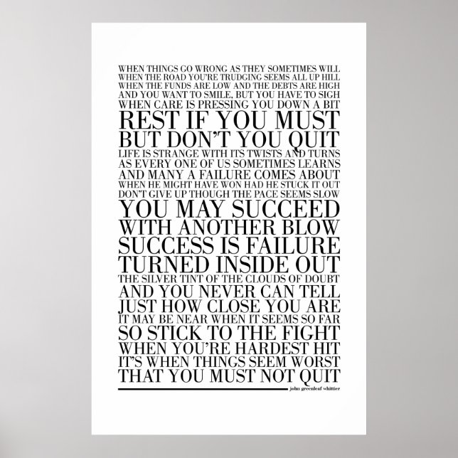 Poster Ne quittez pas John Greenleaf Whittier (Devant)