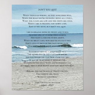 Poster Ne quittez pas Poem Ocean View