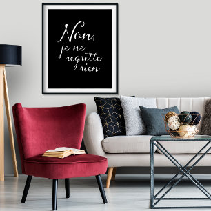 Poster Ne regarde pas en arrière - Pas de regret Inspirat