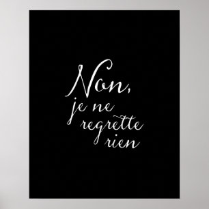 Poster Ne regarde pas en arrière - Pas de regret Inspirat