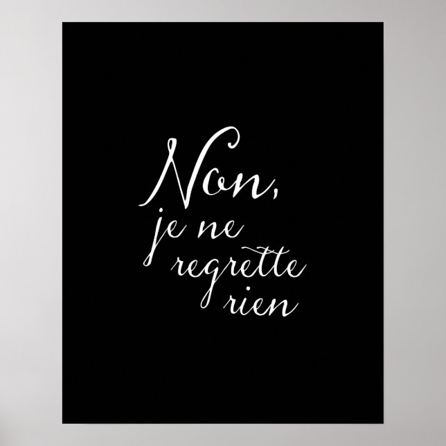 Poster Ne regarde pas en arrière - Pas de regret Inspirat (Devant)