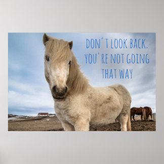 Poster Ne regardez pas en arrière, inspiration, citation 