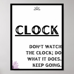 Poster Ne regardez pas l'horloge, faites ce qu'elle fait.