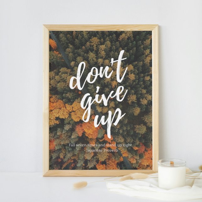 Poster Ne renoncez pas à l'automne motivationnel (Créateur téléchargé)