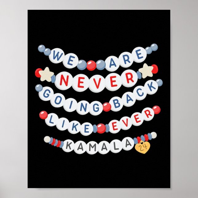 Poster Ne Reviennent Jamais Comme Jamais Kamala Harris (Devant)