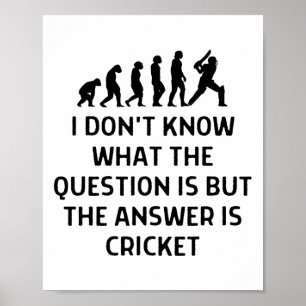 Poster Ne Sait Pas Quelle Question Est La Réponse Cricket