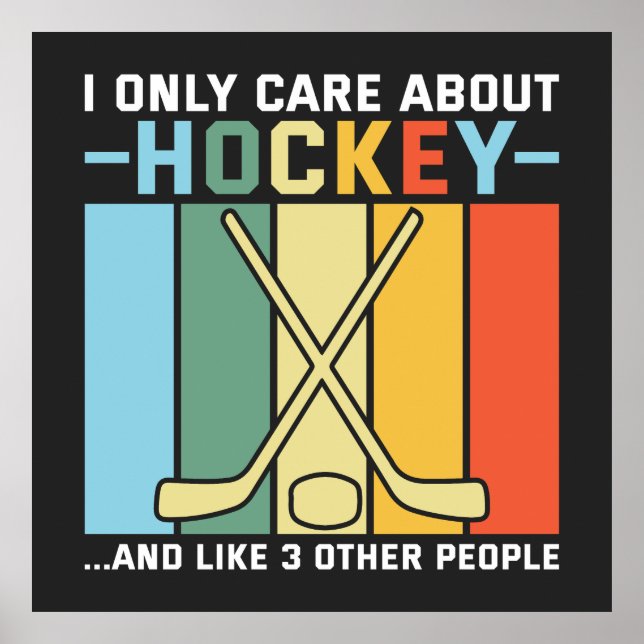 Poster Ne se soucient que du hockey (Devant)
