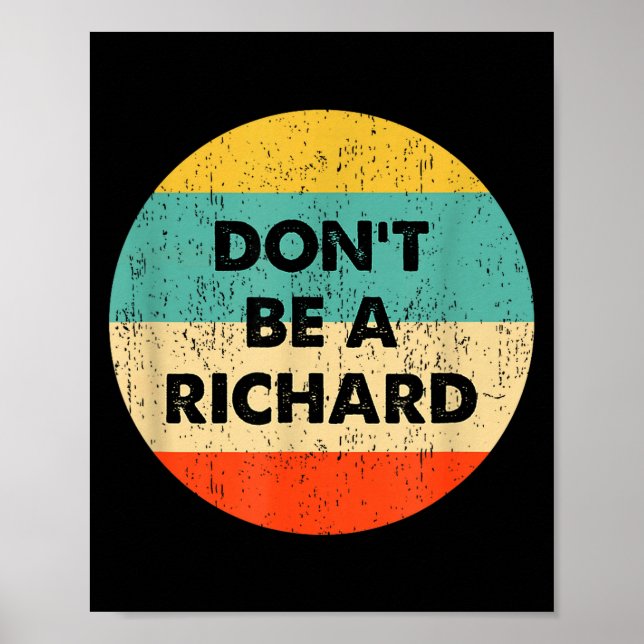 Poster Ne Sois Pas Un Richard (Devant)