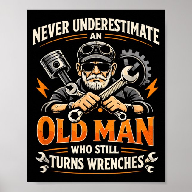 Poster Ne sous-estimez jamais un vieil homme qui tourne e (Devant)