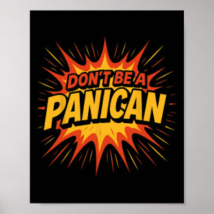 Poster Ne soyez pas un panican Trump Tarif Économie Polit