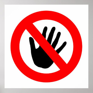 Poster Ne touchez pas