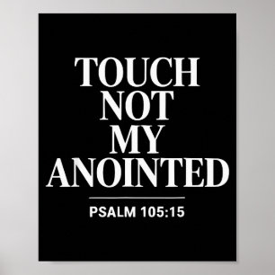 Poster Ne touchez pas à mon oint Verset biblique religieu