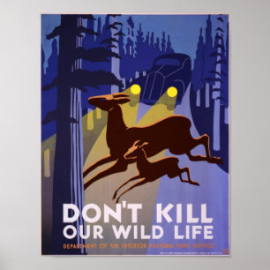 Poster Ne tuez pas notre vie sauvage
