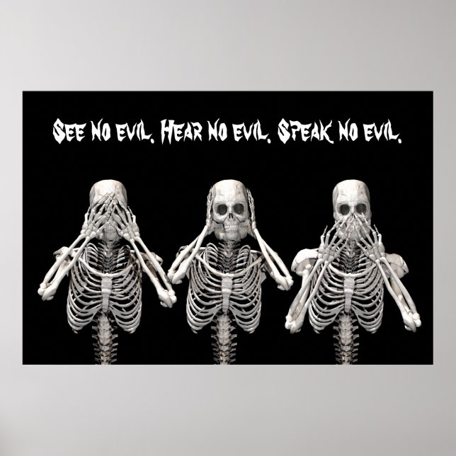 Poster Ne vois rien de mal. N'écoute pas le mal. Ne parle (Devant)