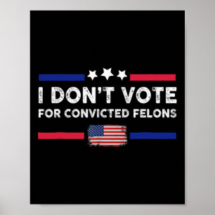 Poster Ne votez pas pour Felons Condamnés Anti-Trump