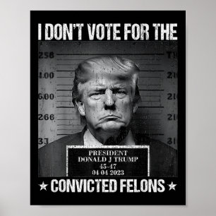 Poster Ne votez pas pour Felons Condamnés Anti-Trump 4