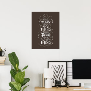 Poster NE VOUS INQUIÉTEZ DE RIEN - Christian Calligraphy
