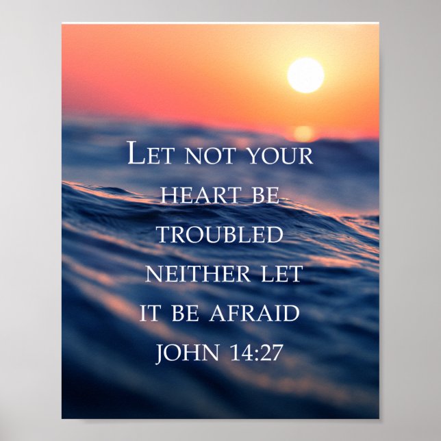 Poster Ne vous inquiétez pas couplet biblique, encouragem (Devant)