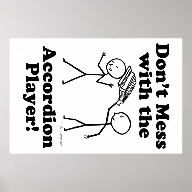 Poster Ne vous mêlez pas de l'Accordion Player (Devant)