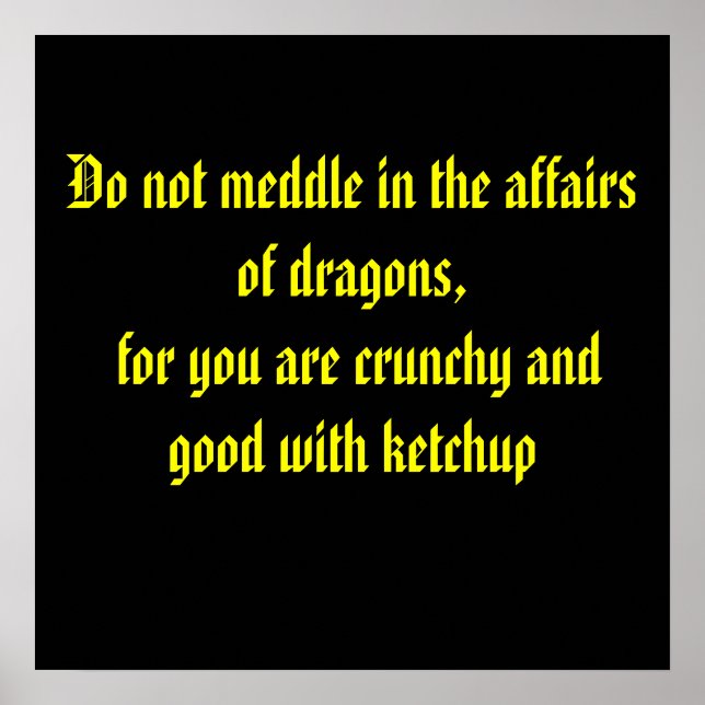 Poster Ne vous mêlez pas des affaires des dragons, pour v (Devant)