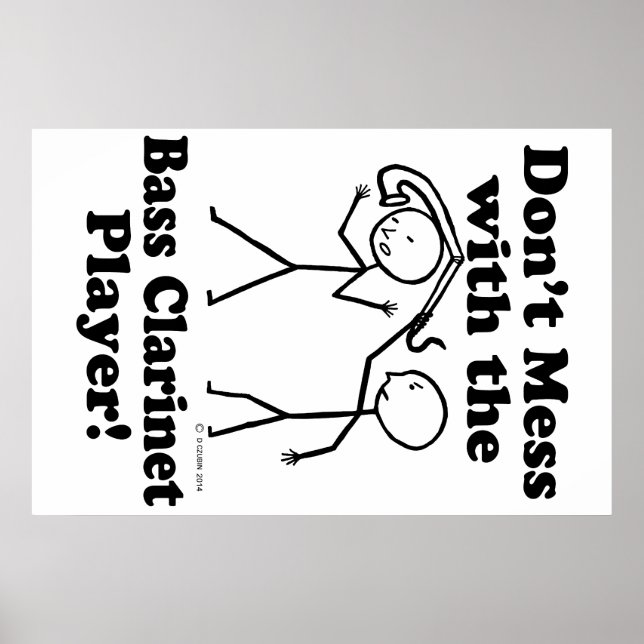 Poster Ne vous mêlez pas du Bass Clarinet Player (Devant)
