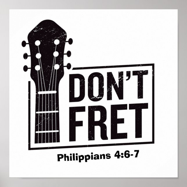 Poster Ne vous tracassez pas (Philippiens 4:6-7) Guitare (Devant)
