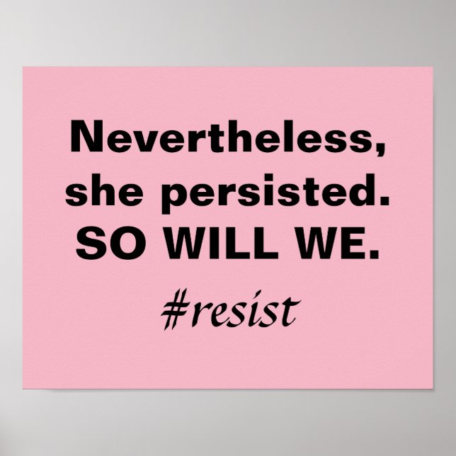 Poster Néanmoins, Elle A Persisté, De Même Nous Manifeste (Devant)