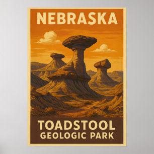 Poster Nebraska Toadstool Geologic Park V01