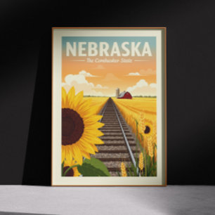 Poster Nebraska vintage