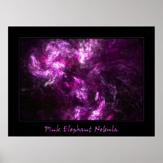 Poster Nebula d'éléphant rose (Devant)