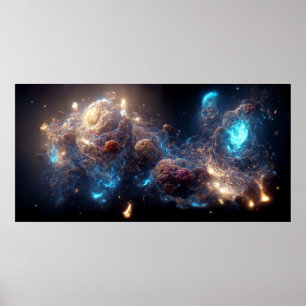 Poster Nebula et galaxies dans l'espace