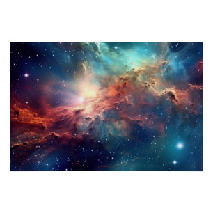 Poster Nebula et galaxies dans l'espace