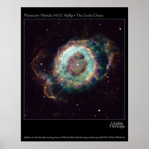 Poster Nebula NGC 6369 The Little Ghost Hubble Telescope