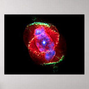 Poster Nebula oculaire du chat NGC 6543 Composite optique