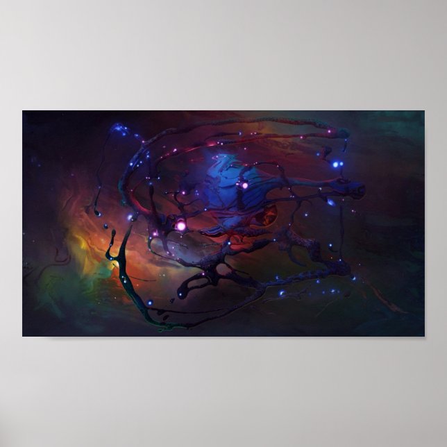 Poster Nebula peinture par Brian le Tracer (Devant)