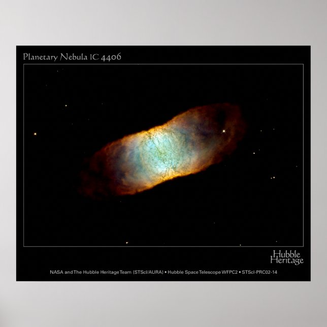 Poster Nebula planétaire IC 4406 Télescope Hubble Photo (Devant)