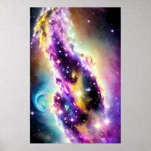 Poster Nebula Roaring Purple dans la galactique cosmique 
