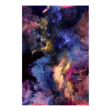 Nébuleuse cosmique - Feu d'émeraude Art abstrait