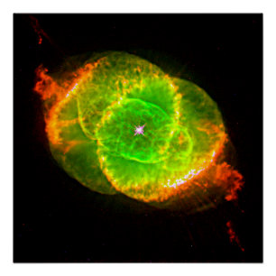 Poster Nébuleuse de l'Œil de Chat NGC 6543 Étoile mourant
