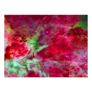 Poster Nébuleuse d'Eta Carinae Rouge Amélioré
