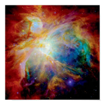 Nébuleuse d'Orion Hubble Spitzer Télescope Photo d